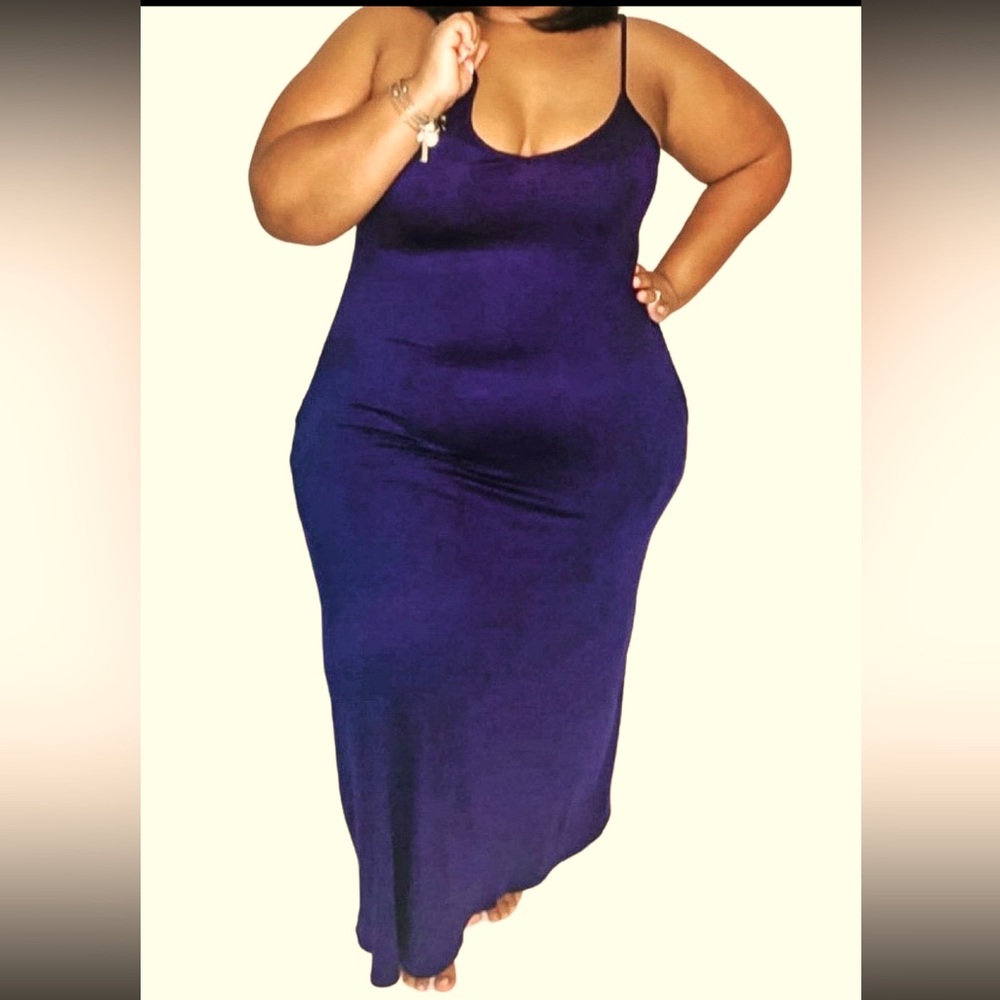 Navy Blue Spaghetti strap Maxi Dress